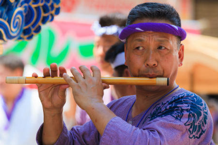 Festival flute player