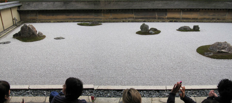 The Zen garden at Ryoanji