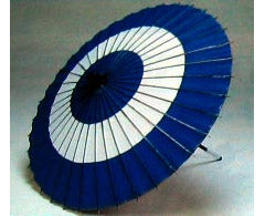Wagasa Umbrella - Blue/White Circle